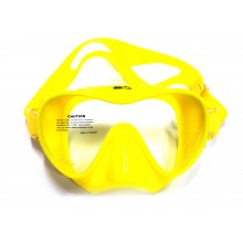 Маска BS Diver Frameless, безрамкова, моноскло, жовтий силікон